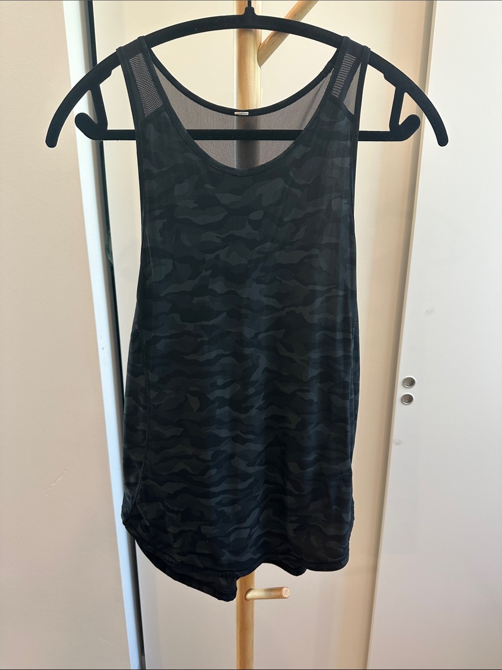 lululemon athletica Blue Camouflage Mesh-Back Tank